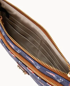 Dooney & Bourke Grab and Go | Wristlets^NFL Patriots Double Zip Wristlet