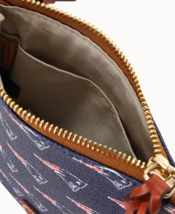 Dooney & Bourke Game Day Ready | Printed Fabric^NFL Small North South Top Zip Crossbody