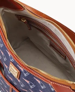 Dooney & Bourke Game Day Ready | Printed Fabric^NFL Zip Hobo