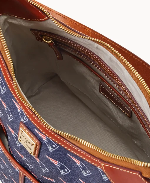 Dooney & Bourke Game Day Ready | Printed Fabric^NFL Zip Hobo