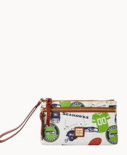 Dooney & Bourke Grab and Go | Wristlets^NFL Seahawks Double Zip Wristlet
