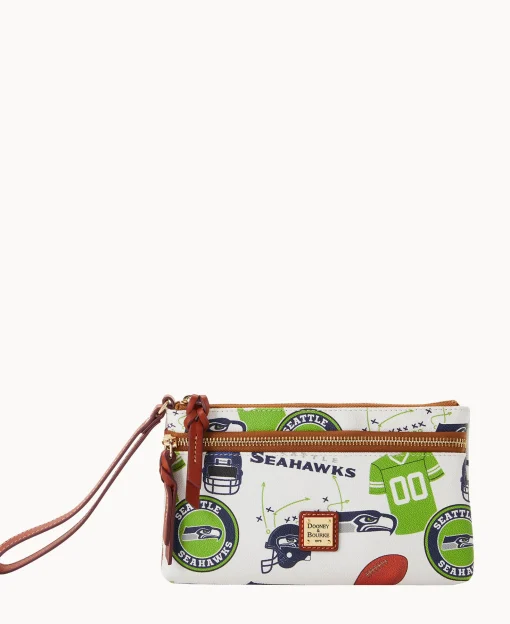 Dooney & Bourke Grab and Go | Wristlets^NFL Seahawks Double Zip Wristlet