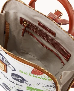 Dooney & Bourke Game Day Ready | Printed Fabric^NFL Zip Pod Backpack