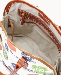 Dooney & Bourke Game Day Ready | Printed Fabric^NFL Zip Zip Satchel