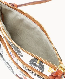 Dooney & Bourke Game Day Ready | Printed Fabric^NFL N S Triple Zip Crossbody