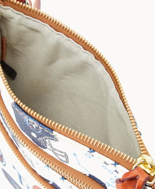 Dooney & Bourke Game Day Ready | Printed Fabric^NFL N S Triple Zip Crossbody