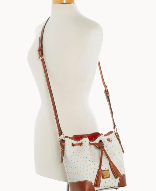 Dooney & Bourke Exotic Leather | Mini Bags^Ostrich Crossbody Drawstring