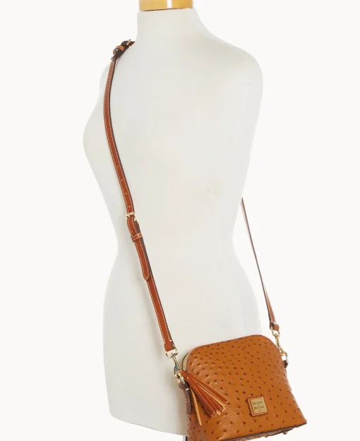 Dooney & Bourke Exotic Leather | Mini Bags^Ostrich Domed Crossbody