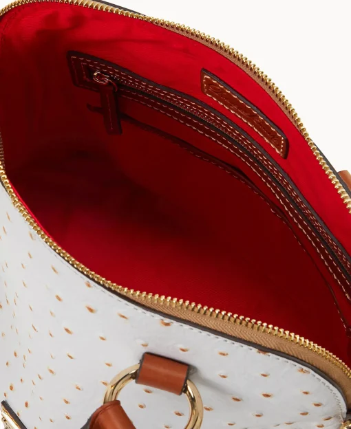 Dooney & Bourke Exotic Leather | Shoulder Bags^Ostrich Domed Satchel