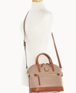 Dooney & Bourke Ready For the Getaway | Exotic Leather^Ostrich Domed Zip Satchel