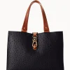 Dooney & Bourke Exotic Leather | Shoulder Bags^Ostrich Large Logo Lock Tote