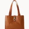 Dooney & Bourke Exotic Leather | Shoulder Bags^Ostrich Medium Logo Lock Tote