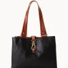 Dooney & Bourke Exotic Leather | Shoulder Bags^Ostrich Medium Logo Lock Tote
