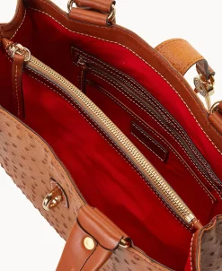 Dooney & Bourke Exotic Leather | Shoulder Bags^Ostrich Medium Logo Lock Tote
