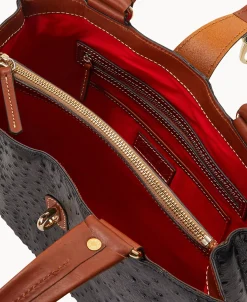 Dooney & Bourke Exotic Leather | Shoulder Bags^Ostrich Medium Logo Lock Tote