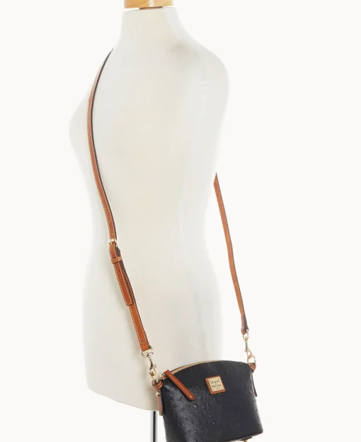 Dooney & Bourke Exotic Leather | Mini Bags^Ostrich Mini Domed Crossbody