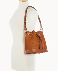 Dooney & Bourke Exotic Leather | Mini Bags^Ostrich Small Drawstring