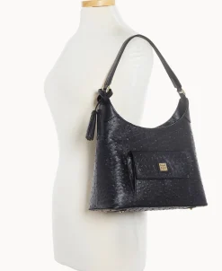 Dooney & Bourke Exotic Leather | Mini Bags^Ostrich Small Hobo