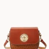 Dooney & Bourke The Ostrich Turnlock Collection | Exotic Leather^Ostrich Turnlock Flap Saddle