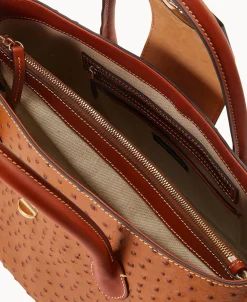 Dooney & Bourke The Ostrich Turnlock Collection | Picnic in the Park^Ostrich Turnlock Handle Tote 30