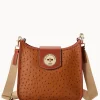 Dooney & Bourke The Ostrich Turnlock Collection | Exotic Leather^Ostrich Turnlock Messenger 28