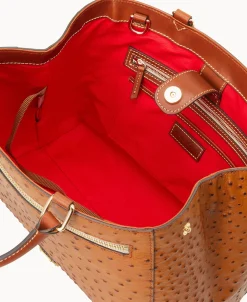 Dooney & Bourke Ready For the Getaway | Exotic Leather^Ostrich Zip Satchel