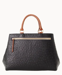 Dooney & Bourke Ready For the Getaway | Exotic Leather^Ostrich Zip Satchel
