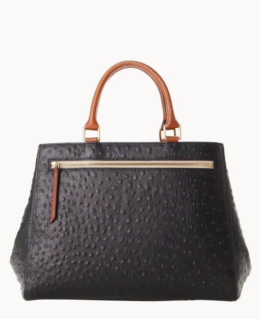 Dooney & Bourke Ready For the Getaway | Exotic Leather^Ostrich Zip Satchel