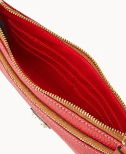 Dooney & Bourke The Pebble Grain Collection | Grab and Go^Pebble Grain Double Zip Wristlet