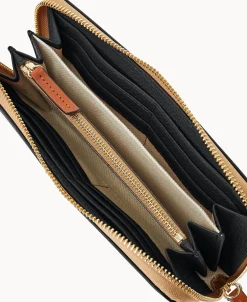 Dooney & Bourke The Pebble Grain Collection | Grab and Go^Pebble Grain Large Zip Around Wristlet
