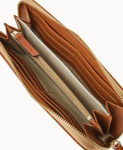 Dooney & Bourke The Pebble Grain Collection | Grab and Go^Pebble Grain Large Zip Around Wristlet