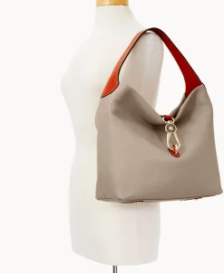 Dooney & Bourke The Pebble Grain Collection | Pebbled Leather^Pebble Grain Logo Lock Shoulder Bag with Pouch