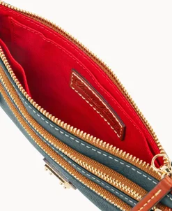 Dooney & Bourke The Pebble Grain Collection | Grab and Go^Pebble Grain Triple Zip Wristlet