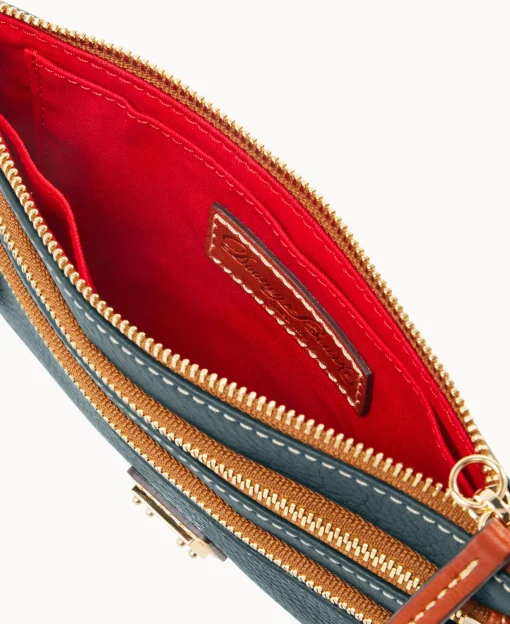 Dooney & Bourke The Pebble Grain Collection | Grab and Go^Pebble Grain Triple Zip Wristlet