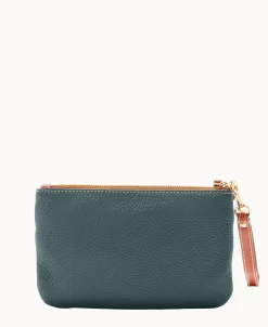 Dooney & Bourke The Pebble Grain Collection | Grab and Go^Pebble Grain Triple Zip Wristlet