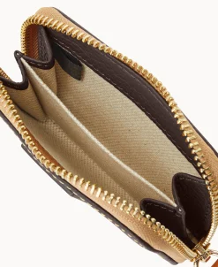 Dooney & Bourke The Pebble Grain Collection | Grab and Go^Pebble Grain Zip Around Credit Card Case