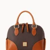 Dooney & Bourke The Pebble Grain Collection | Pebbled Leather^Pebble with Florentine Trim Domed Satchel
