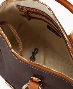 Dooney & Bourke The Pebble Grain Collection | Pebbled Leather^Pebble with Florentine Trim Domed Satchel