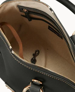 Dooney & Bourke The Pebble Grain Collection | Pebbled Leather^Pebble with Florentine Trim Domed Satchel