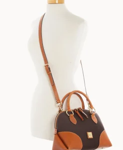 Dooney & Bourke The Pebble Grain Collection | Pebbled Leather^Pebble with Florentine Trim Domed Satchel
