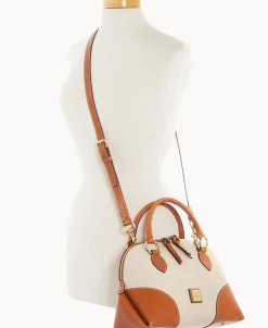 Dooney & Bourke The Pebble Grain Collection | Pebbled Leather^Pebble with Florentine Trim Domed Satchel
