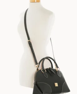 Dooney & Bourke The Pebble Grain Collection | Pebbled Leather^Pebble with Florentine Trim Domed Satchel