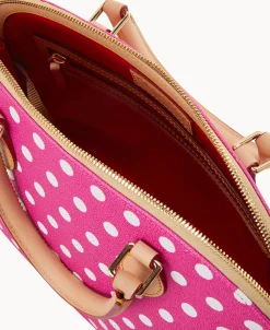 Dooney & Bourke Spring Style | Printed Fabric^Polka Dot Zip Zip Satchel