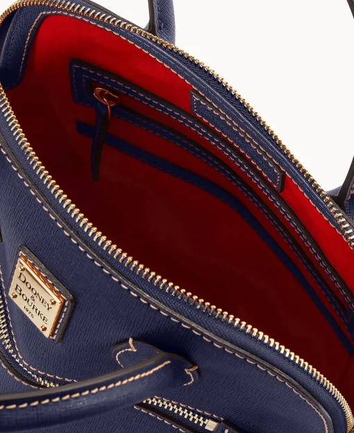 Dooney & Bourke The Saffiano Collection | Textured Leather^Saffiano Domed Satchel
