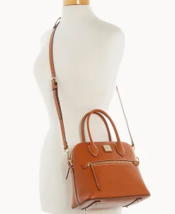 Dooney & Bourke The Saffiano Collection | Textured Leather^Saffiano Domed Satchel