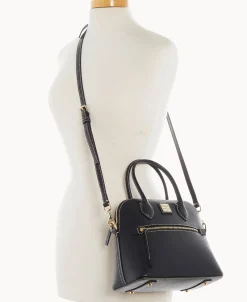 Dooney & Bourke The Saffiano Collection | Textured Leather^Saffiano Domed Satchel