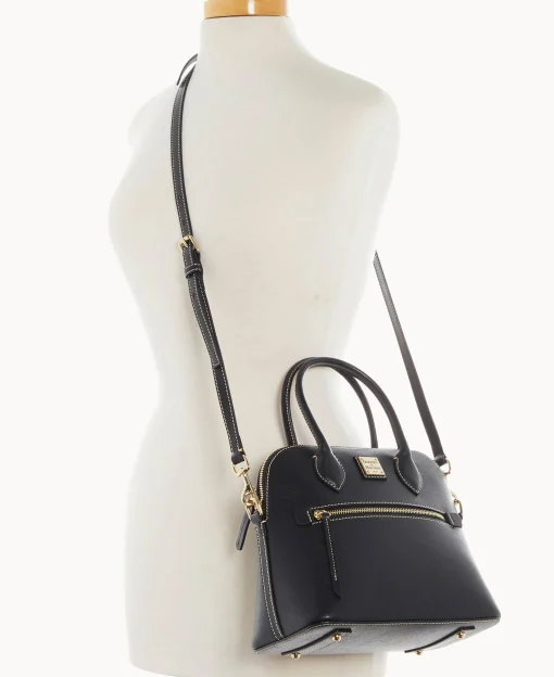 Dooney & Bourke The Saffiano Collection | Textured Leather^Saffiano Domed Satchel