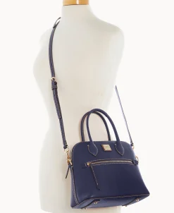 Dooney & Bourke The Saffiano Collection | Textured Leather^Saffiano Domed Satchel