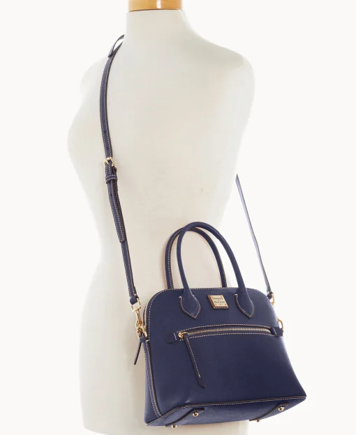 Dooney & Bourke The Saffiano Collection | Textured Leather^Saffiano Domed Satchel