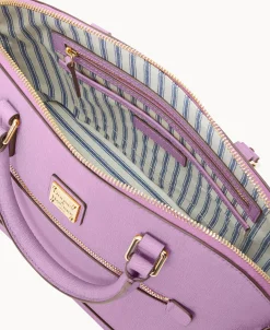 Dooney & Bourke The Saffiano Collection | Ready For the Getaway^Saffiano Domed Zip Satchel
